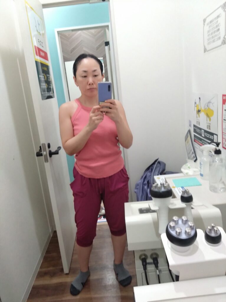 ヨガ前のエステマシン